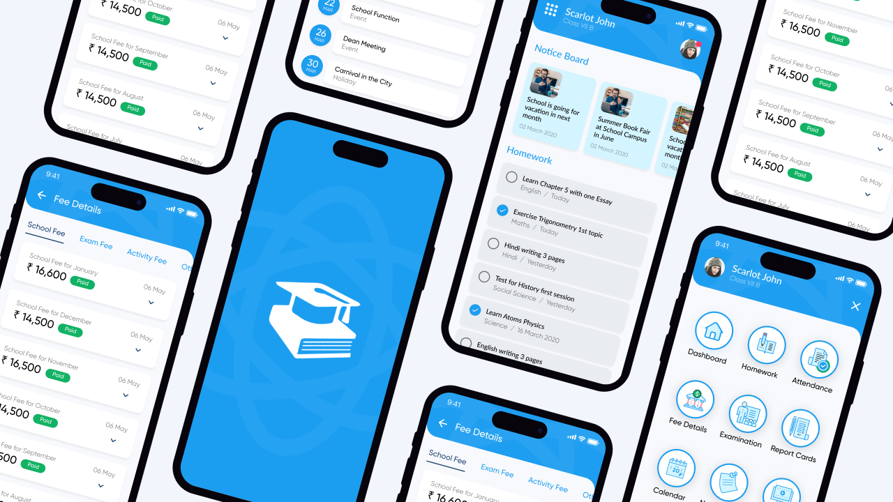 School Management System screen